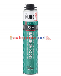Клей пена монтажный профессиональный KUDO BLOCK ADHESIVE PROFF 28+ всесезонный 1000мл KUPP10UABL в Автопром