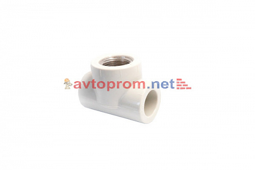Тройник переходной с отводом на внутр. резьбу 20х1/2" PP/латунь