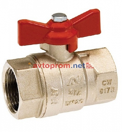 Кран шаровой 1 1/4" латунный ДУ32