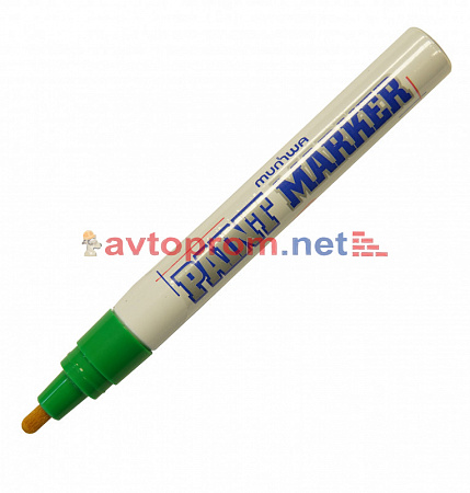 Маркер лаковый Paint Marker несмываемый MunHwa зеленый (4мм)