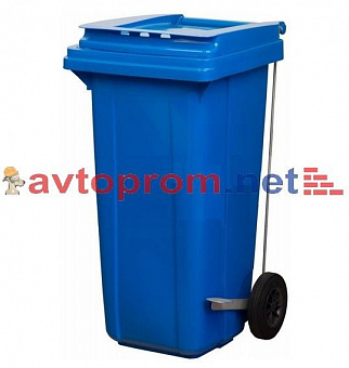 Мусорный контейнер 120л (синий), для бытовых отходов в Автопром