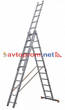 Лестница 3-х секционная алюминиевая 3*11