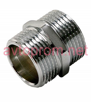 Ниппель никелированный 1/2" STC-Faro ДУ15м/м в Автопром