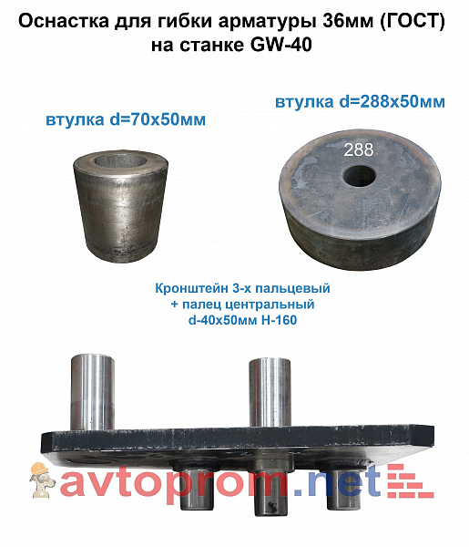 Комплект оснастки для гибки арматуры 36мм по ГОСТ на станке GW-32/GW-40/GW-40 с ЧПУ/GW-42 (увеличенный кронштейн) в Автопром Комплект оснастки для гибки арматуры 36мм по ГОСТ на станке GW-32/GW-40/GW-40 с ЧПУ/GW-42 (увеличенный кронштейн)
