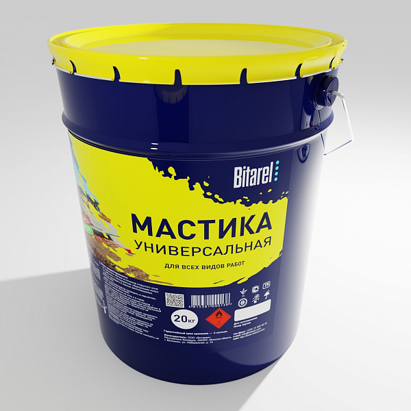Мастика битумно-полимерная Bitarel 20кг, универсальная в Автопром Мастика битумно-полимерная Bitarel 20кг, универсальная