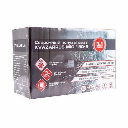 Сварочный полуавтомат KVAZARUS MIG 180-S (8654) для сварки MIG/MAG, MMA, TIG Lift в Автопром